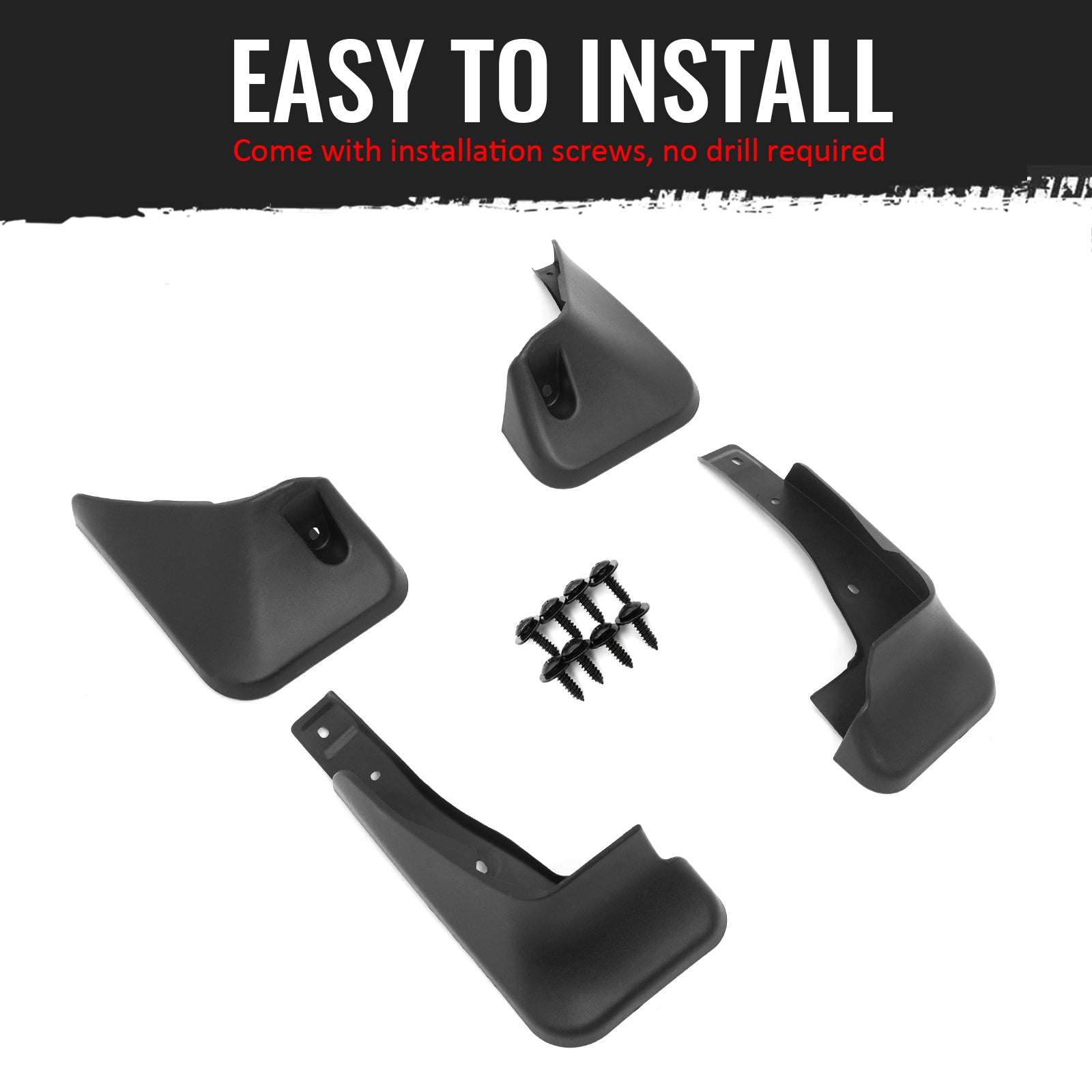 Fits 18-21 Lexus NX300 Non-Hybrid Front & Rear Fender Mud Flaps Splash Guards PP