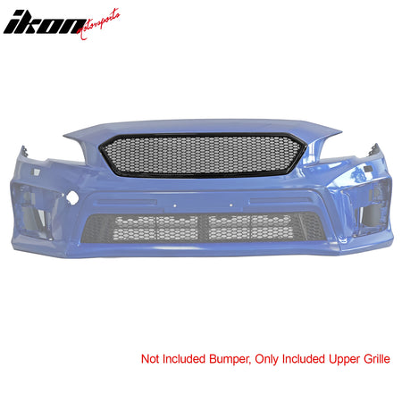 Fits 18-21 Subaru WRX/WRX STI Carbon Fiber Print Honeycomb Front Upper Grille PP