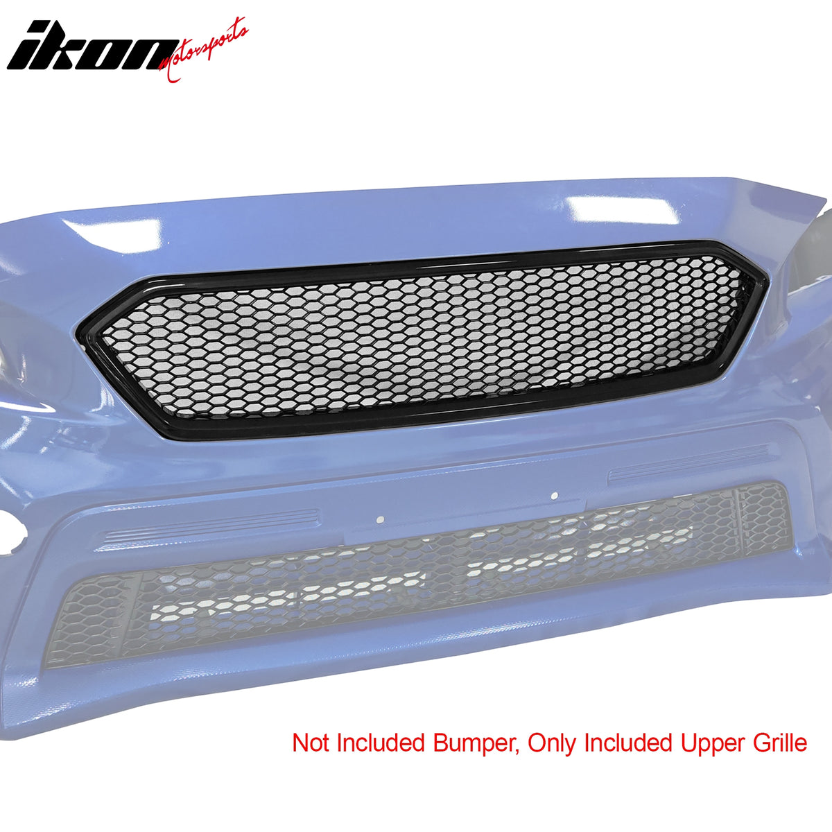 Fits 18-21 Subaru WRX/WRX STI Carbon Fiber Print Honeycomb Front Upper Grille PP