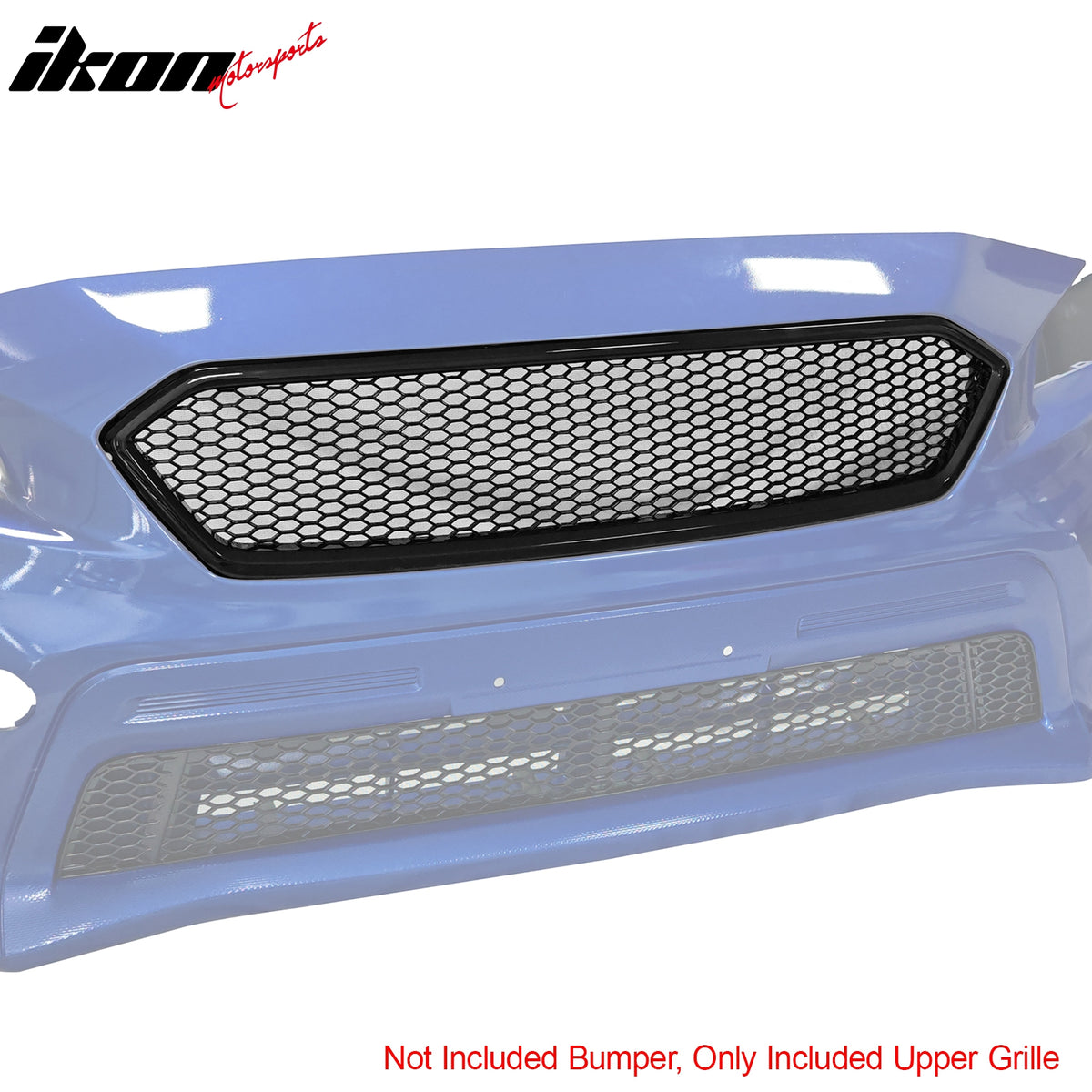 Fits 18-21 Subaru WRX/WRX STI Gloss Black Honeycomb Style Bumper Upper Grille PP