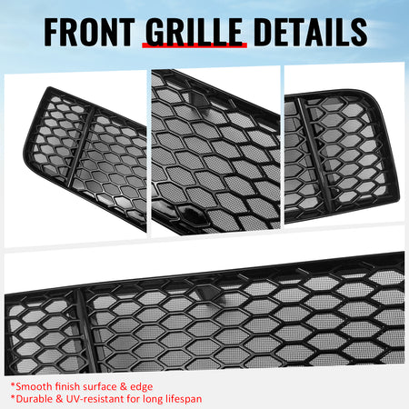 Fits 18-21 Subaru WRX/WRX STI Gloss Black Honeycomb Front Bumper Lower Grille PP