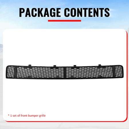 Fits 18-21 Subaru WRX/WRX STI Gloss Black Honeycomb Front Bumper Lower Grille PP