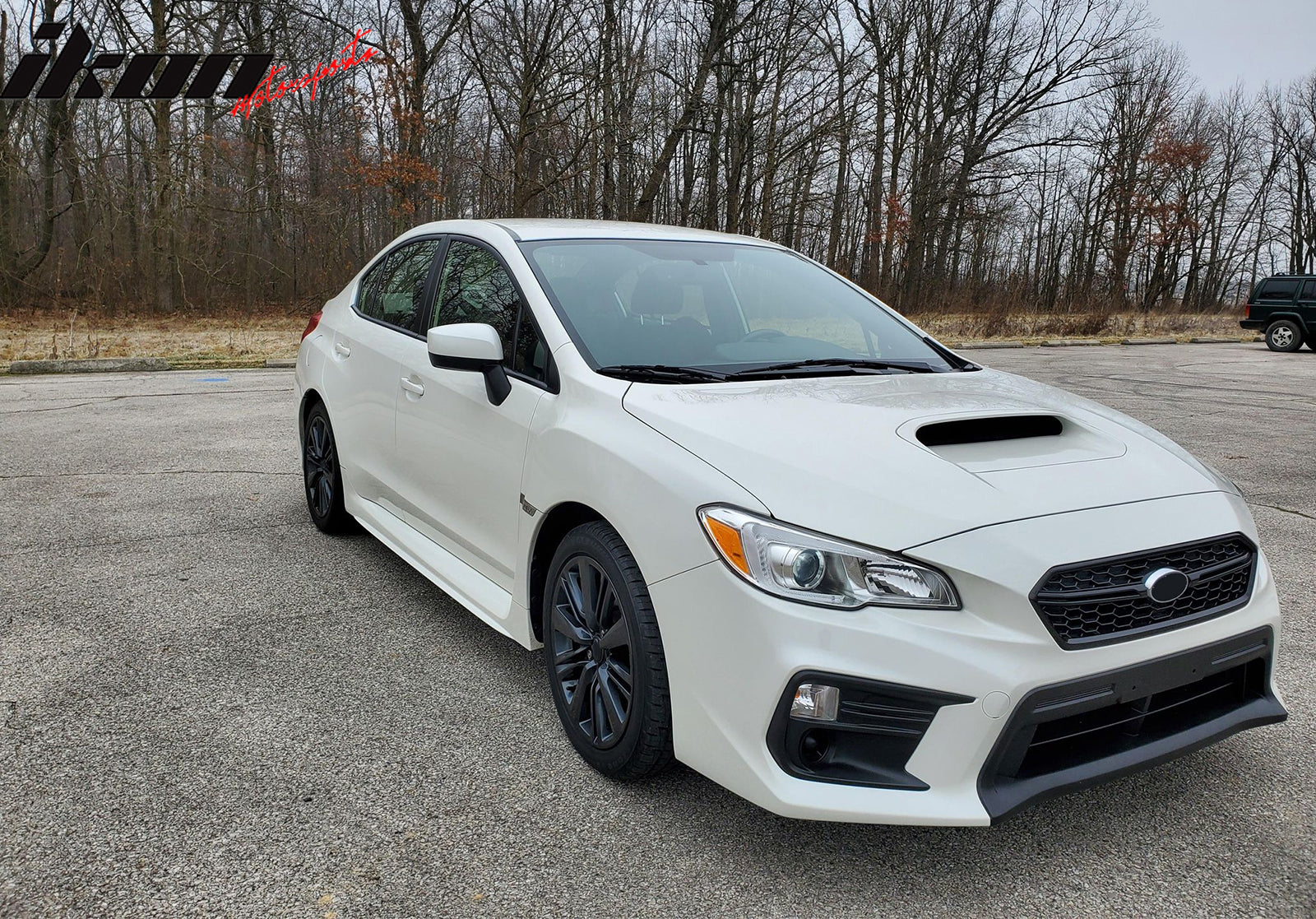 Fits 18-21 Subaru WRX Base OE Style 2PCS Front Fog Light Bezel PP Textured Black