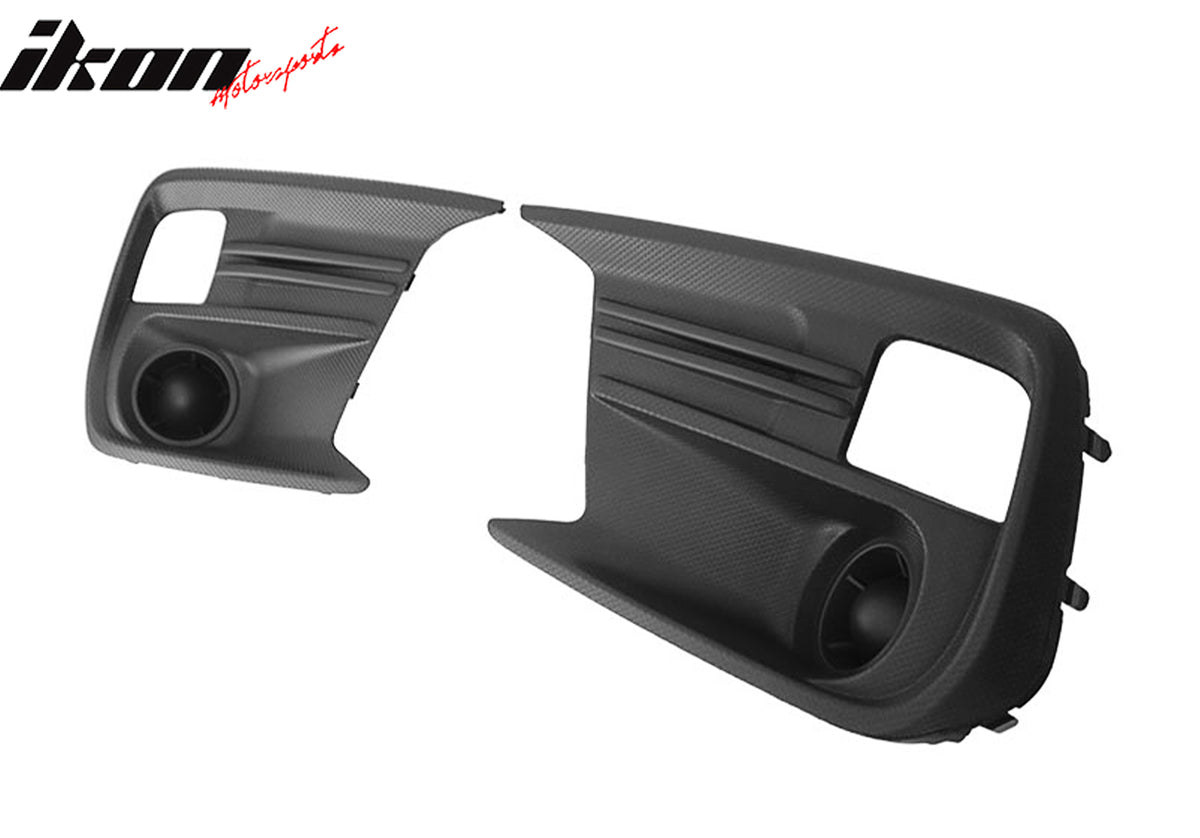 Fits 18-21 Subaru WRX Base OE Style 2PCS Front Fog Light Bezel PP Textured Black
