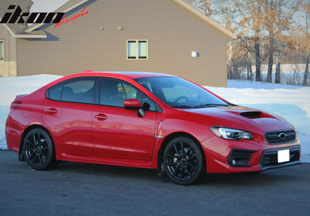 IKON MOTORSPORTS Fog Light Cover / Trim, Compatible with 2018-2021 Subaru WRX & WRX STI Limited, OE Style Textured Black PP Polypropylene Fog Lamp Decoration Bezel, 1 Pair