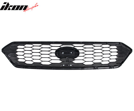 Fits 18-21 Subaru WRX STI JDM Style Front Bumper Grille Gloss Black W/ Red ABS