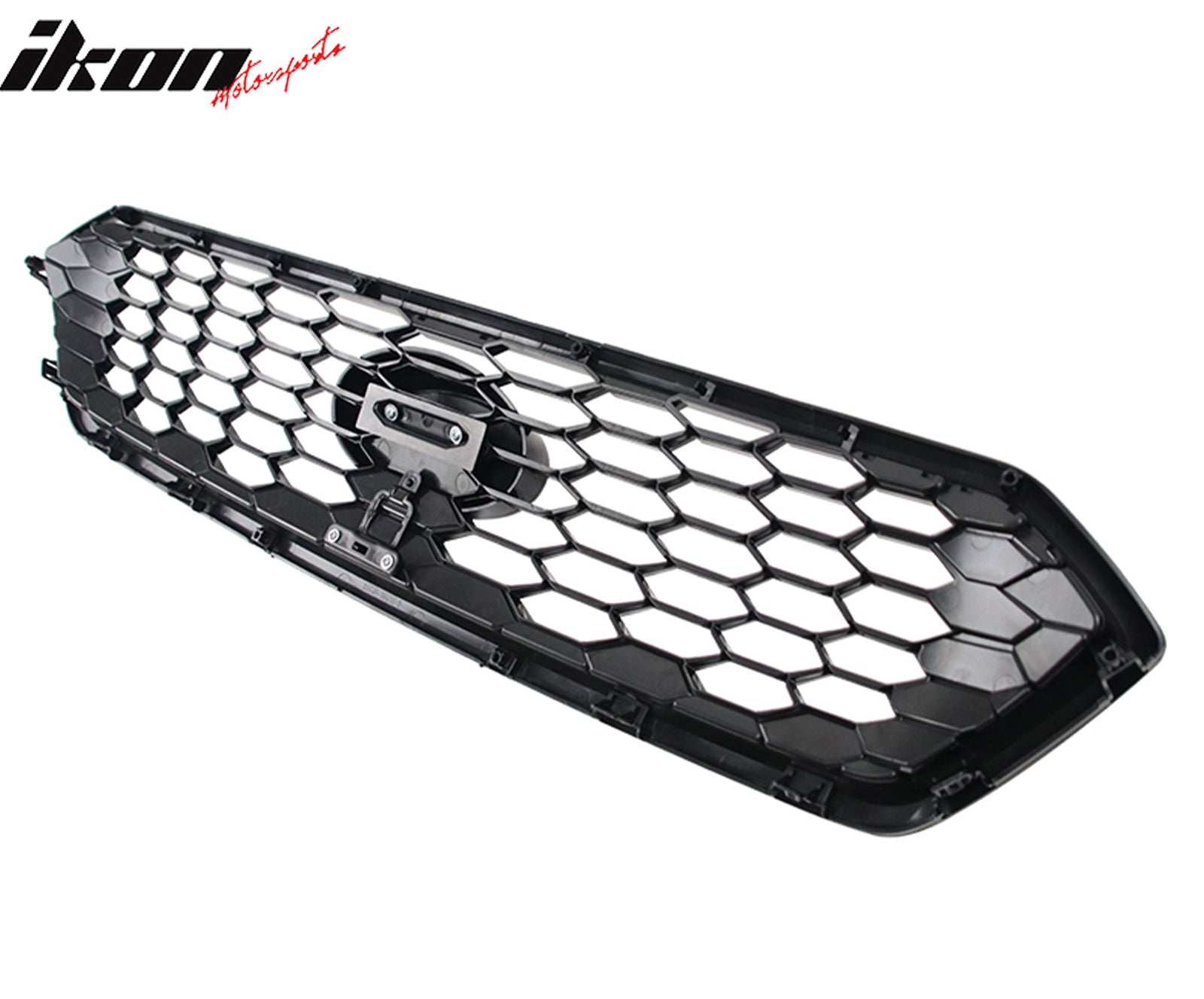 Fits 18-21 Subaru WRX STI JDM Style Front Bumper Grille Gloss Black W/ Red ABS
