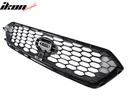 Fits 18-21 Subaru WRX STI JDM Style Front Bumper Grille Gloss Black W/ Red ABS