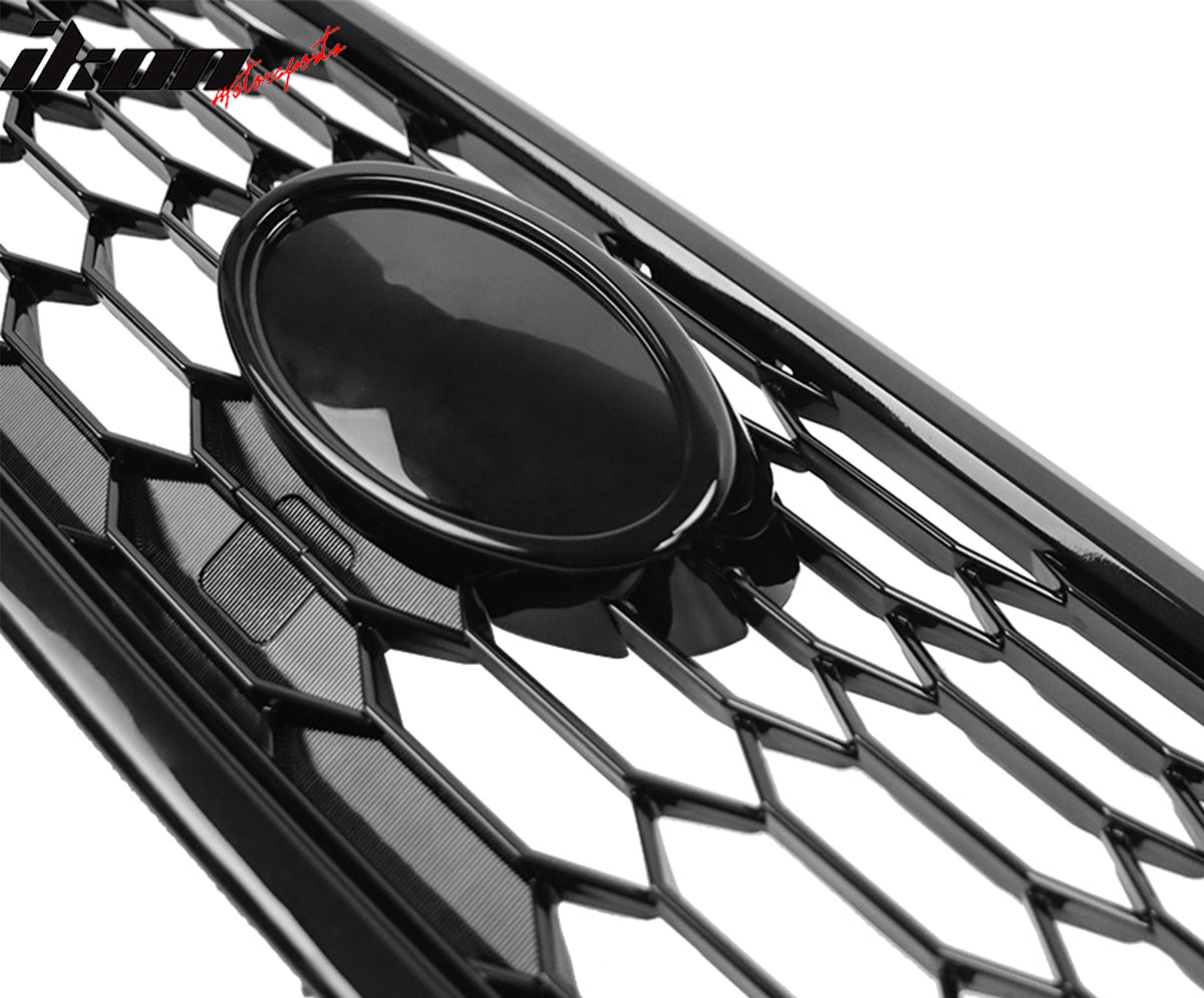 Fits 18-21 Subaru WRX STI JDM Style Front Bumper Upper Grille Gloss Black ABS