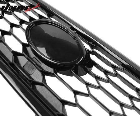 Fits 18-21 Subaru WRX STI JDM Style Front Bumper Upper Grille Gloss Black ABS