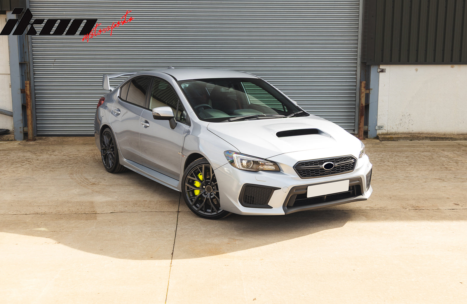 Fits 18-21 Subaru WRX Sedan STI Style Front Bumper Upper Grille Gloss Black ABS