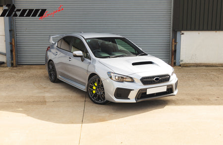 Fits 18-21 Subaru WRX Sedan STI Style Front Bumper Upper Grille Gloss Black ABS