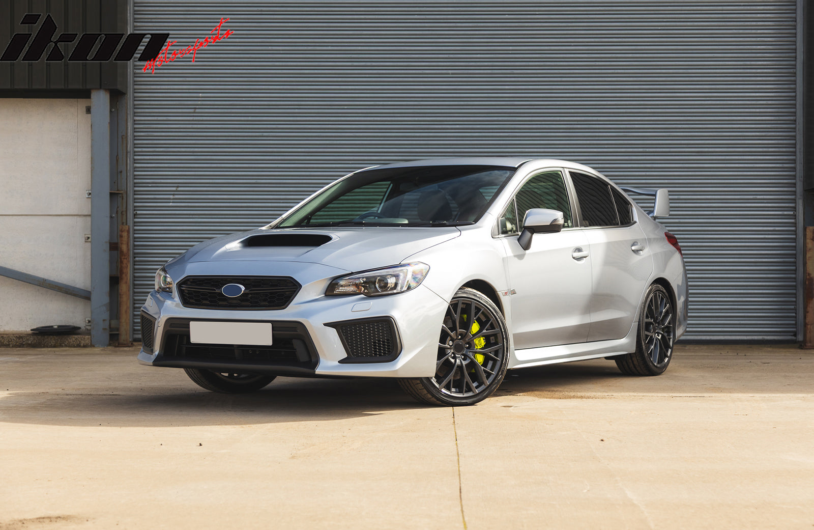 Fits 18-21 Subaru WRX Sedan STI Style Front Bumper Upper Grille Gloss Black ABS