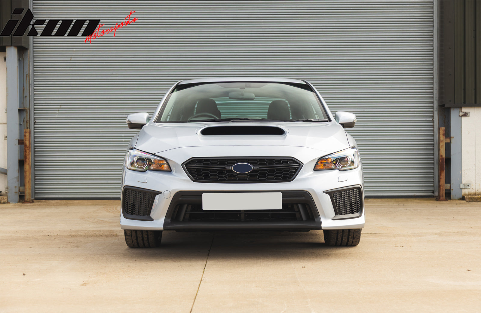 Fits 18-21 Subaru WRX Sedan STI Style Front Bumper Upper Grille Gloss Black ABS