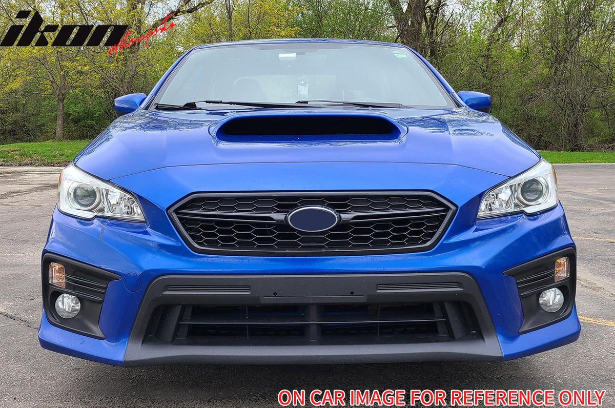 Fits 18-21 Subaru WRX STI Style Front Bumper Upper Grille Gloss Black W/ Red ABS