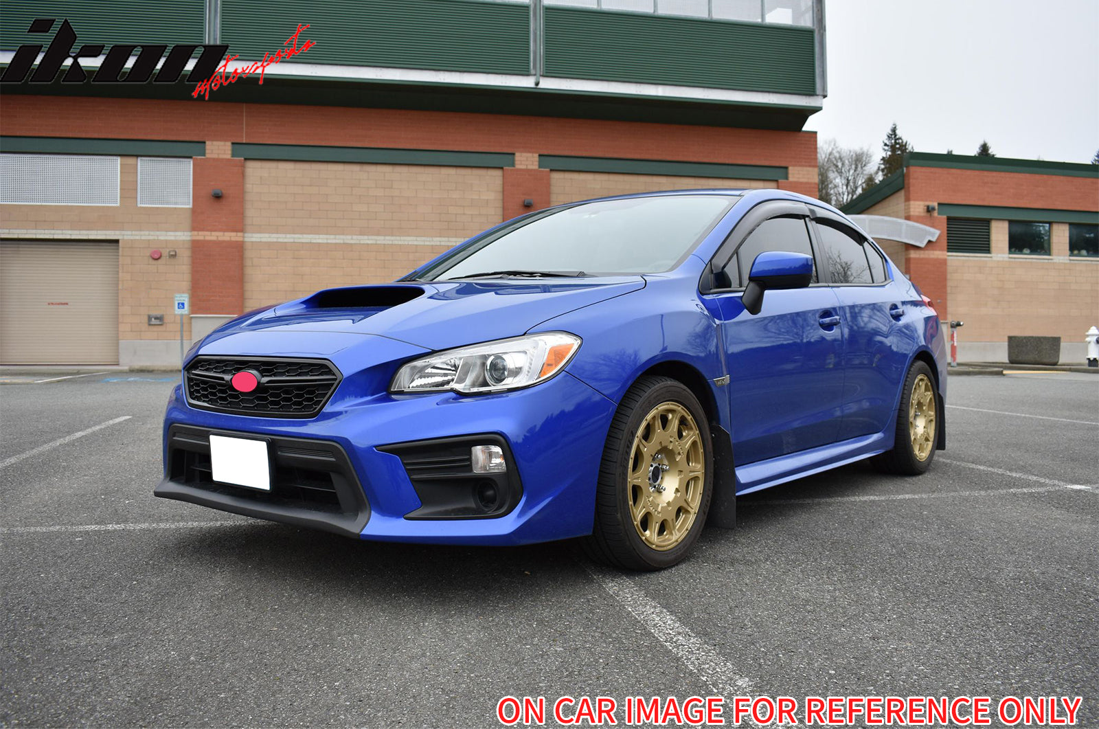 Fits 18-21 Subaru WRX STI Style Front Bumper Upper Grille Gloss Black W/ Red ABS