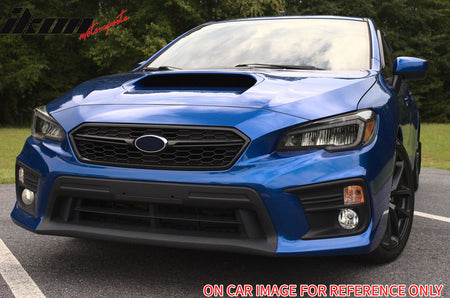Fits 18-21 Subaru WRX STI Style Front Bumper Upper Grille Gloss Black W/ Red ABS