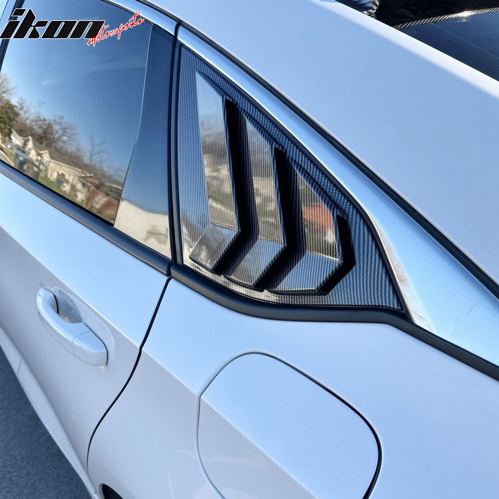 Fits 18-22 Accord OE Style Side Window Louver Quarter Panel Carbon