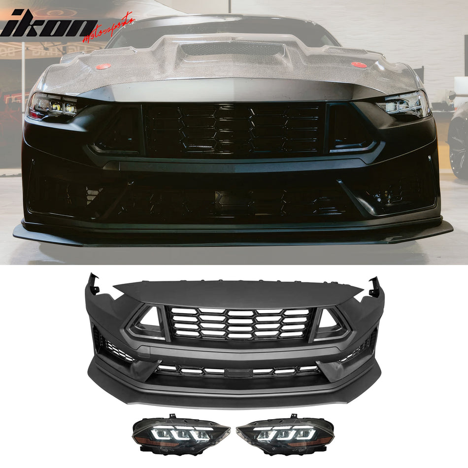 2018-2023 Ford Mustang Dark Horse Bumper Cover Switchback Headlight PP