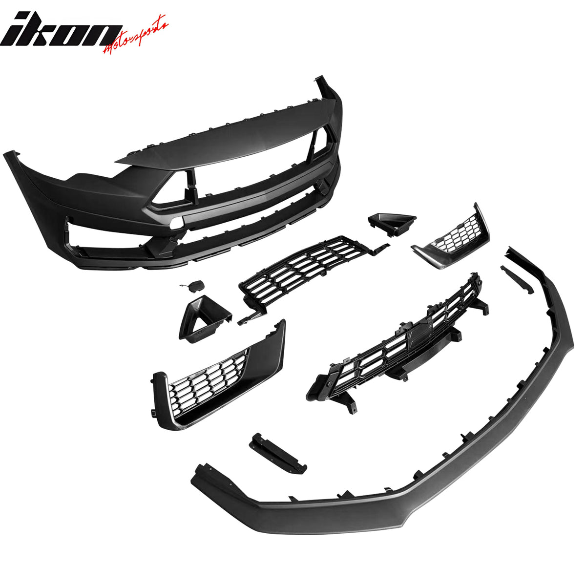 Fits 18-23 Ford Mustang Dark Horse Front Bumper Conversion Switchback Headlights