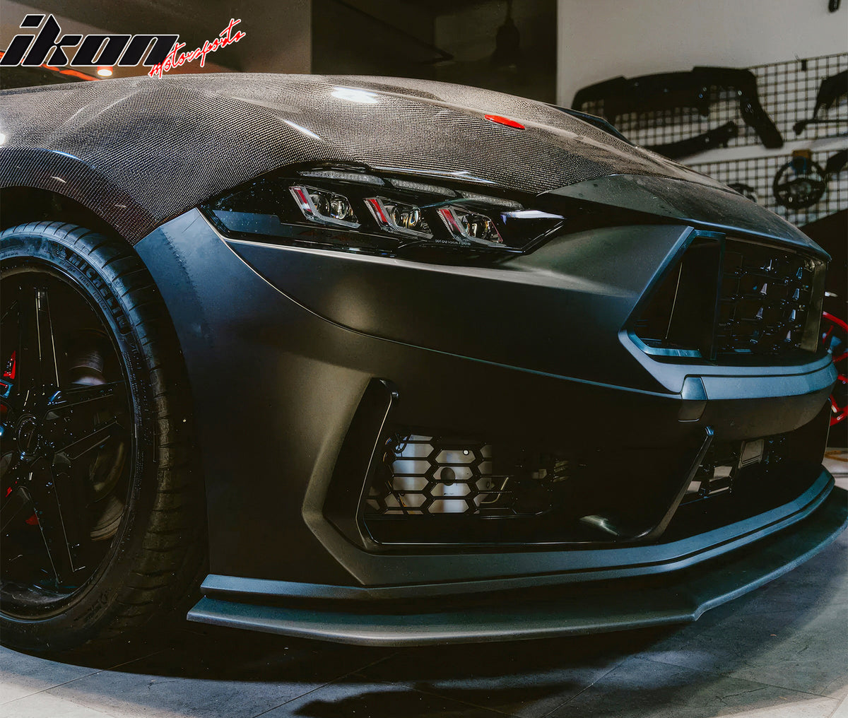 For 18-23 Ford Mustang Dark Horse HP Style Front Bumper Conversion Kit W/ Grille