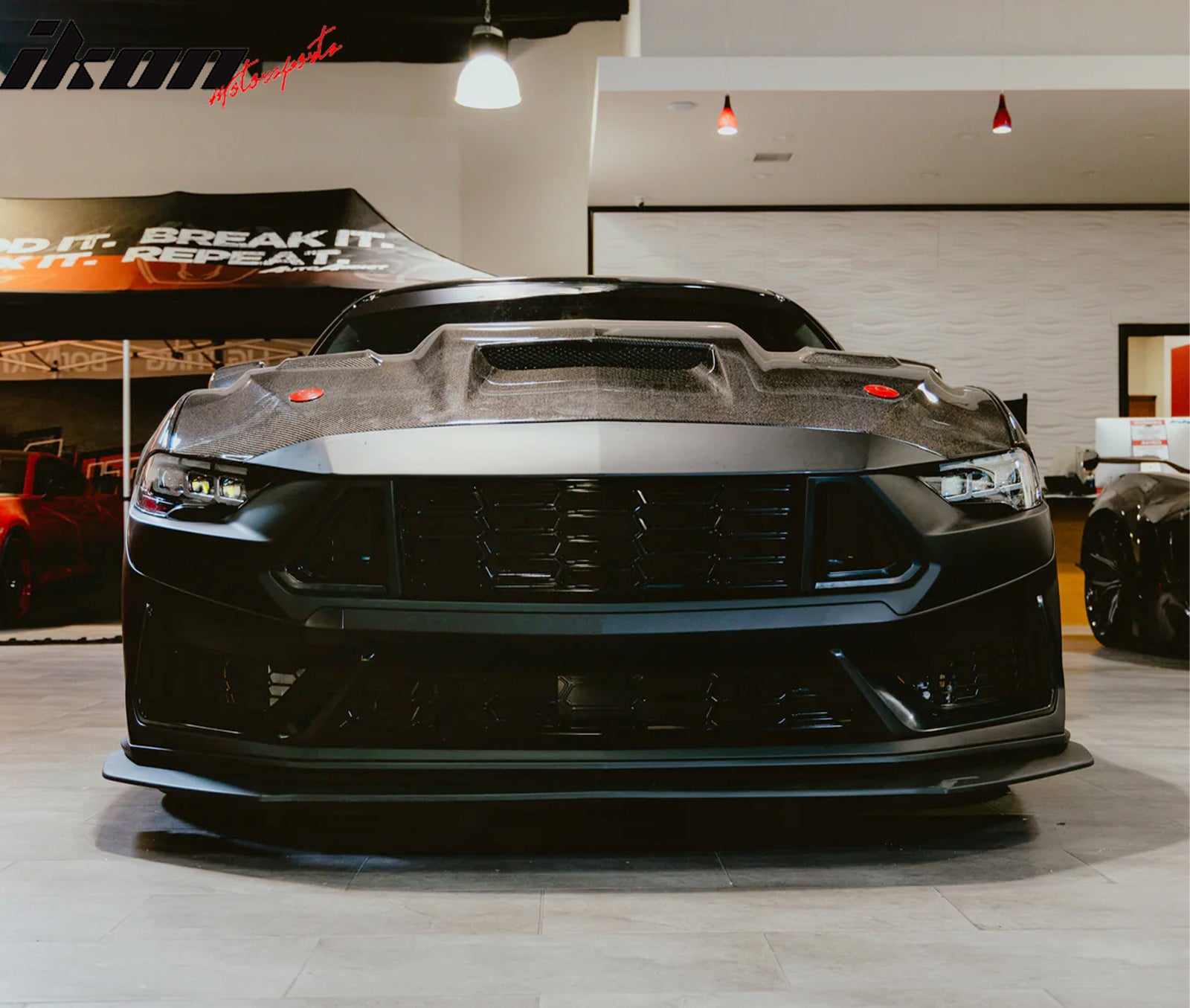 For 18-23 Ford Mustang Dark Horse HP Style Front Bumper Conversion LED Headlight