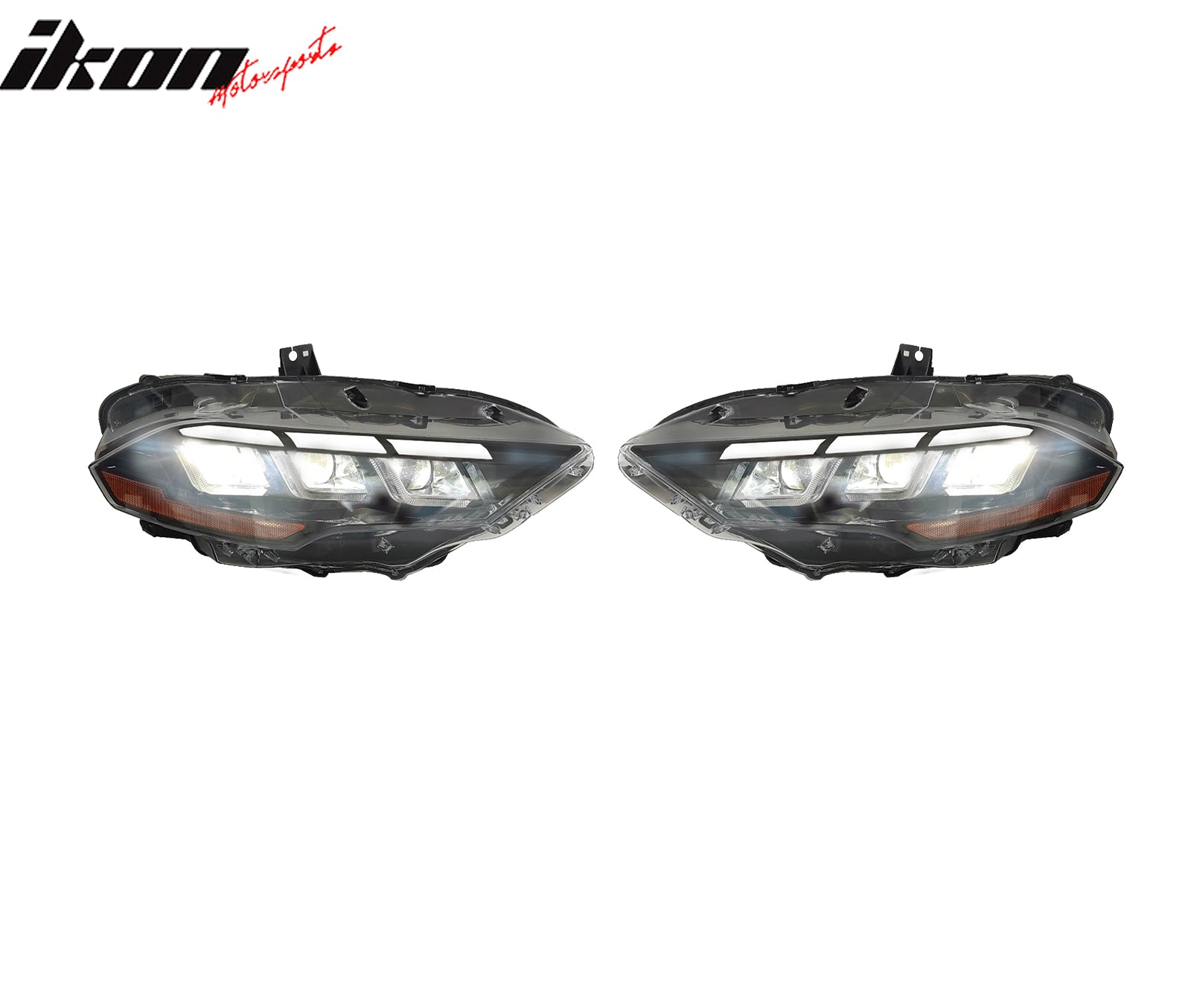 For 18-23 Ford Mustang Dark Horse HP Style Front Bumper Conversion LED Headlight
