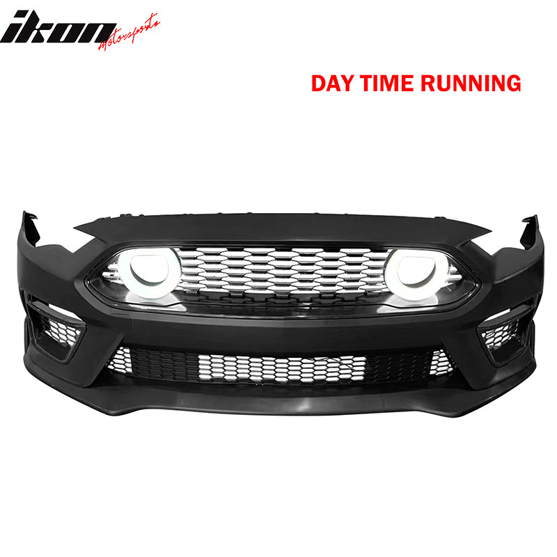 2021-2023 Ford Mustang Mach 1 Handling Package Front Bumper Lip – Gloss Black (Advancetuning)