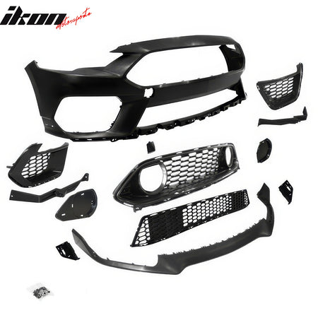 Fits 18-23 Ford Mustang Mach 1 Front Bumper Conversion 2024 LED Headlight W/ Lip