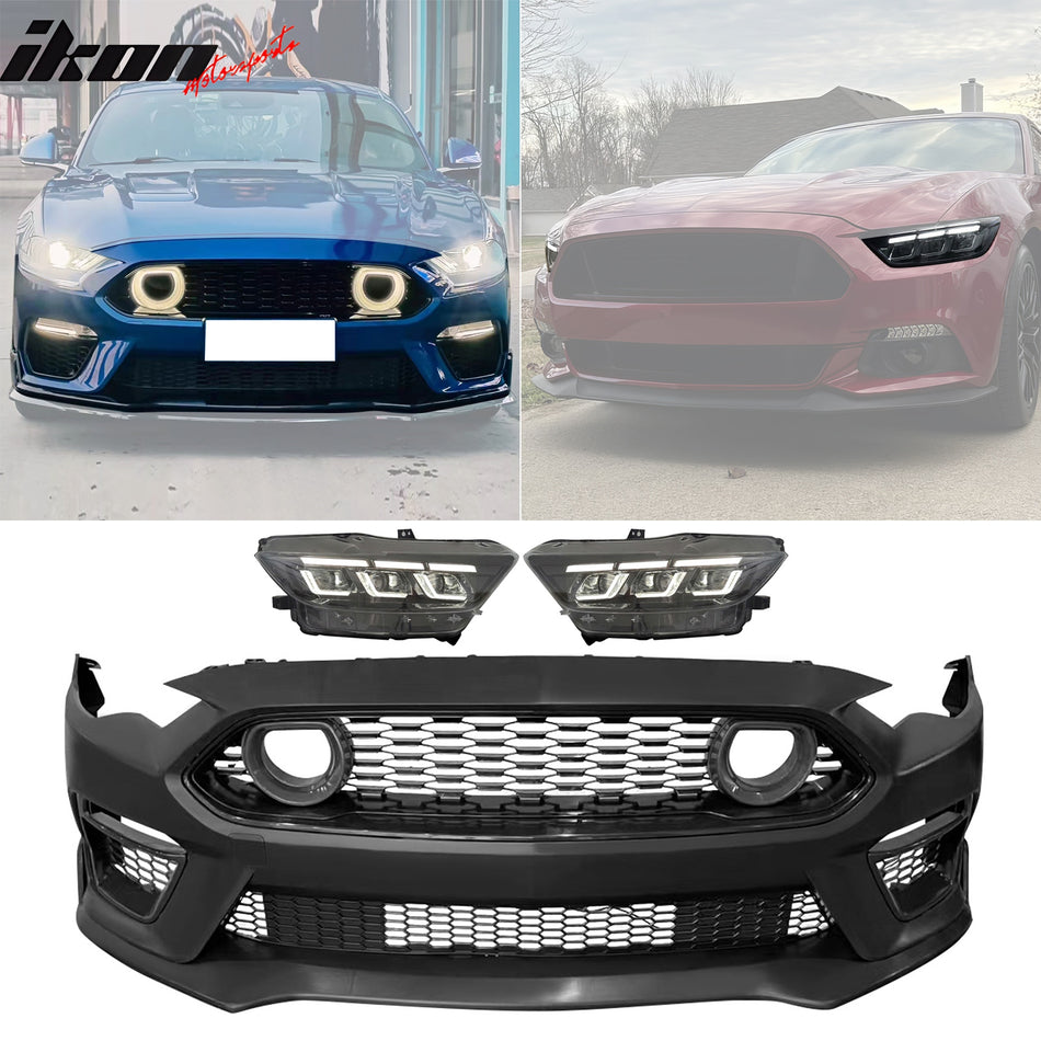 2018-2023 Ford Mustang Mach 1 Front Bumper Cover LED Grille Headlight