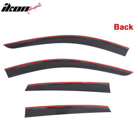 Fits 18-23 Hyundai Kona & Kona Electric Low Profile Style Tape-on Window Visors