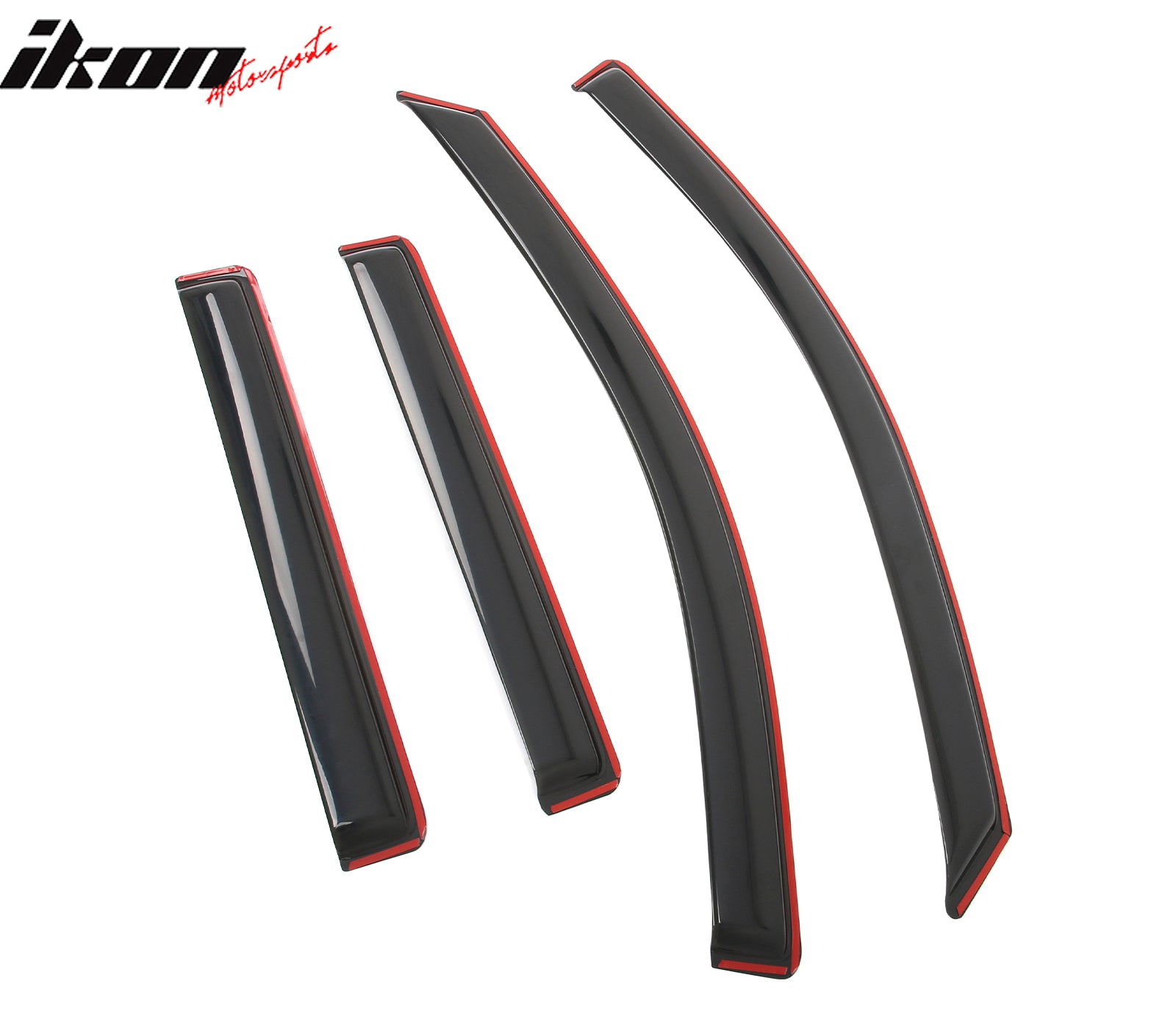 IKON MOTORSPORTS In Channel Window Visors Compatible with 2018-2023 Chevrolet Traverse, Acrylic Smoke/Tinted Rain Guards, Side Window Wind Deflectors 4PCS