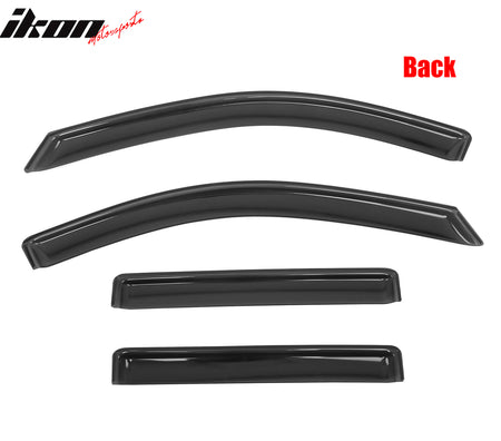 Fits 18-23 Chevy Traverse Window Visors Vent Rain Guards Deflectors In-Channel