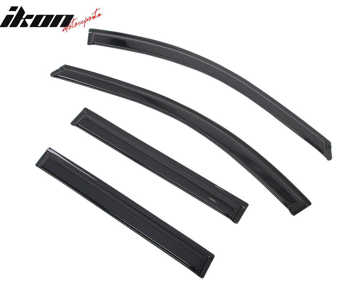 IKON MOTORSPORTS Tape on Window Visors Compatible with 2018-2023 Chevrolet Traverse, Acrylic Smoke/Tinted Rain Guards, Side Window Wind Deflectors 4PCS