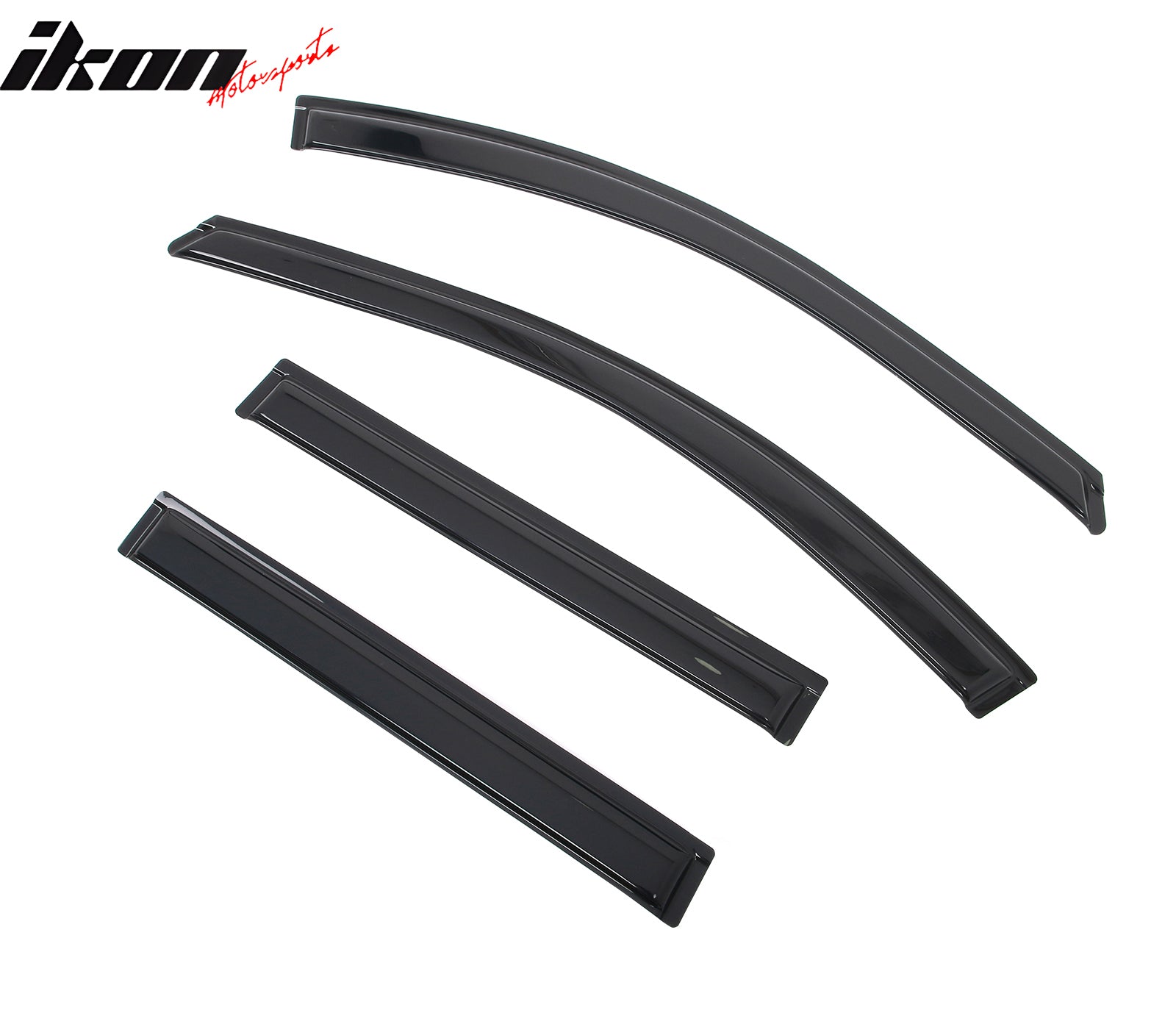 IKON MOTORSPORTS Tape on Window Visors Compatible with 2018-2023 Chevrolet Traverse, Acrylic Smoke/Tinted Rain Guards, Side Window Wind Deflectors 4PCS