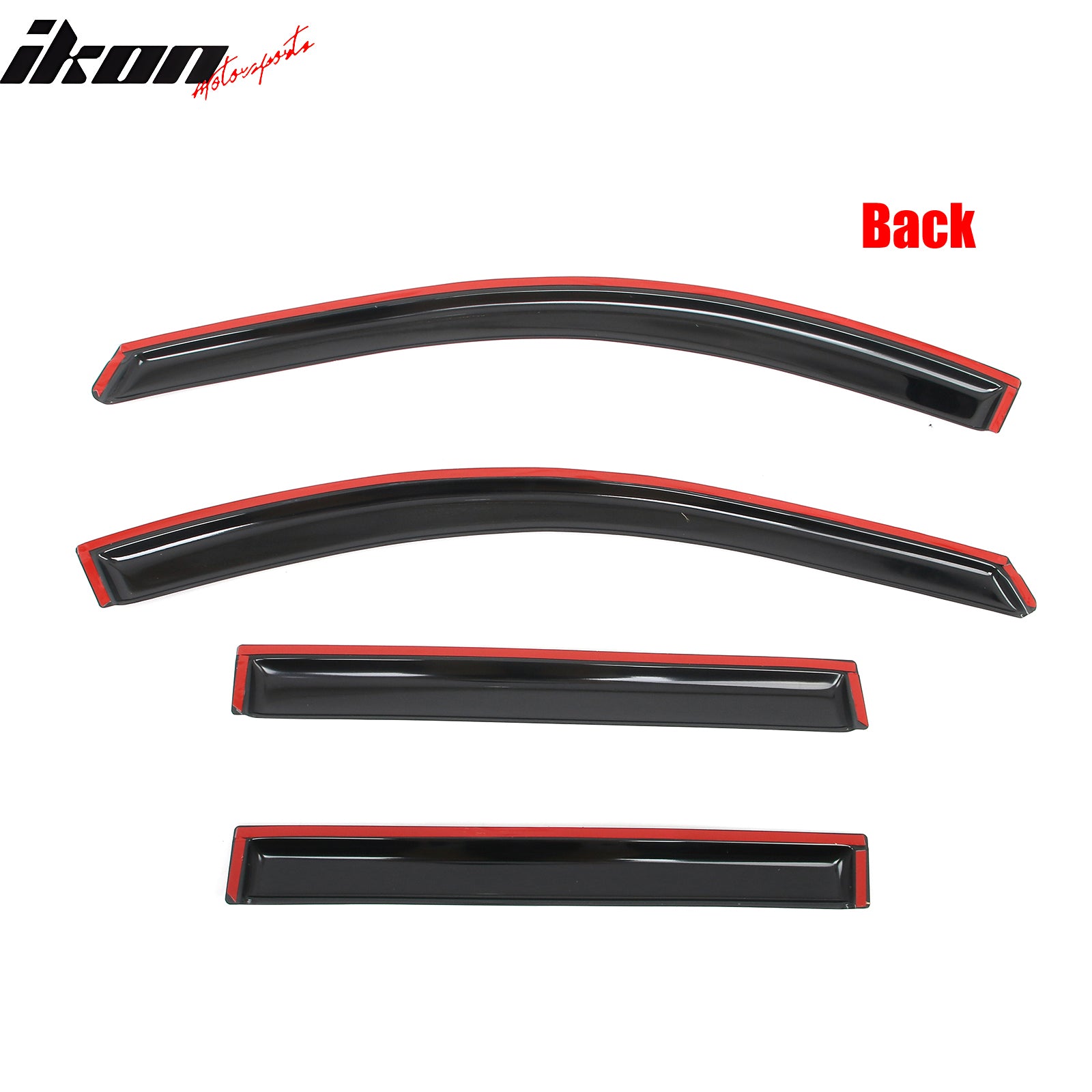 Fits 18-23 Chevy Traverse Window Visors Vent Rain Sun Guards Deflectors Tape-On