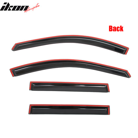 Fits 18-23 Chevy Traverse Window Visors Vent Rain Sun Guards Deflectors Tape-On