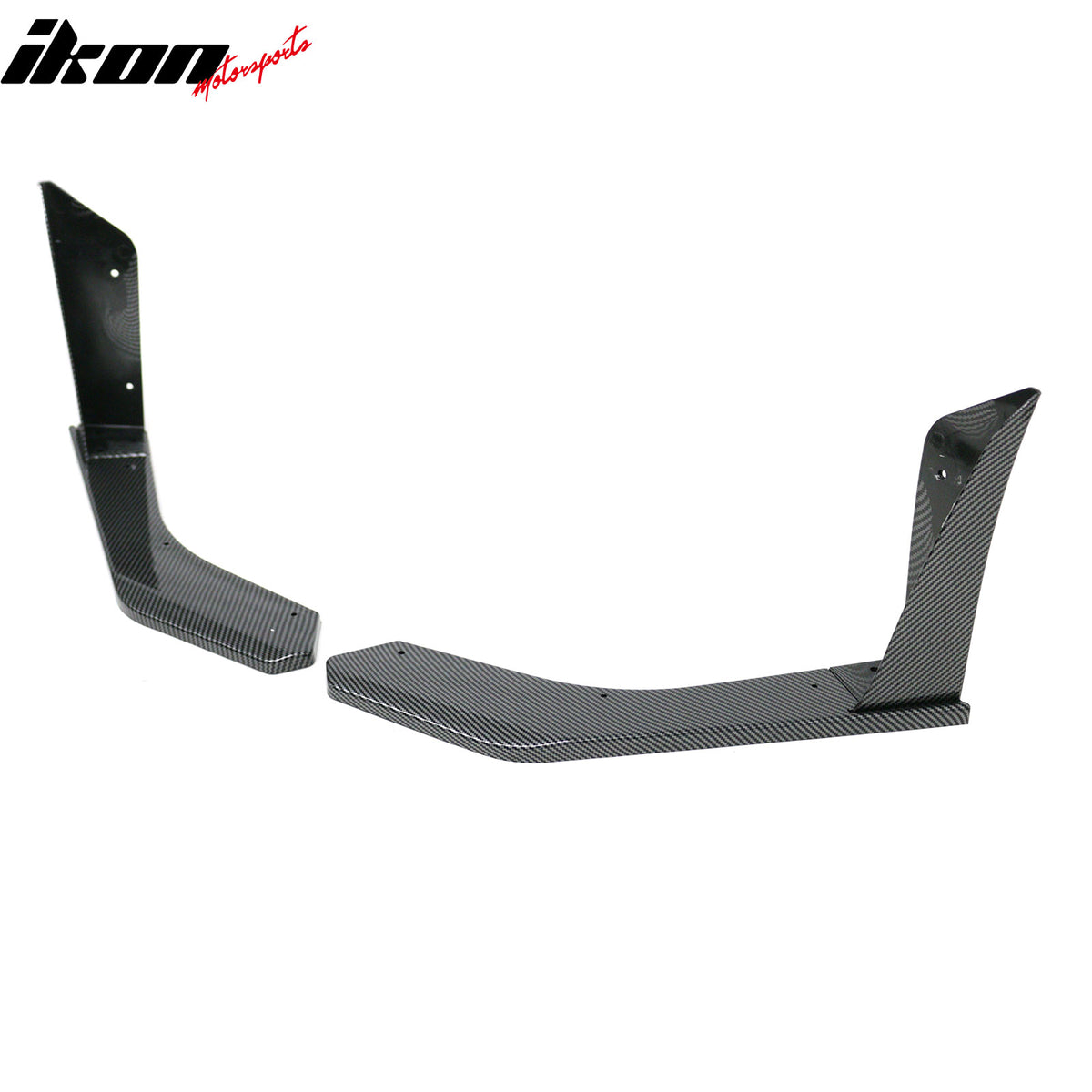 Fits 18-23 Ford Mustang Ecoboost/GT GT500 Front Winglets Carbon Fiber Print 2PCS