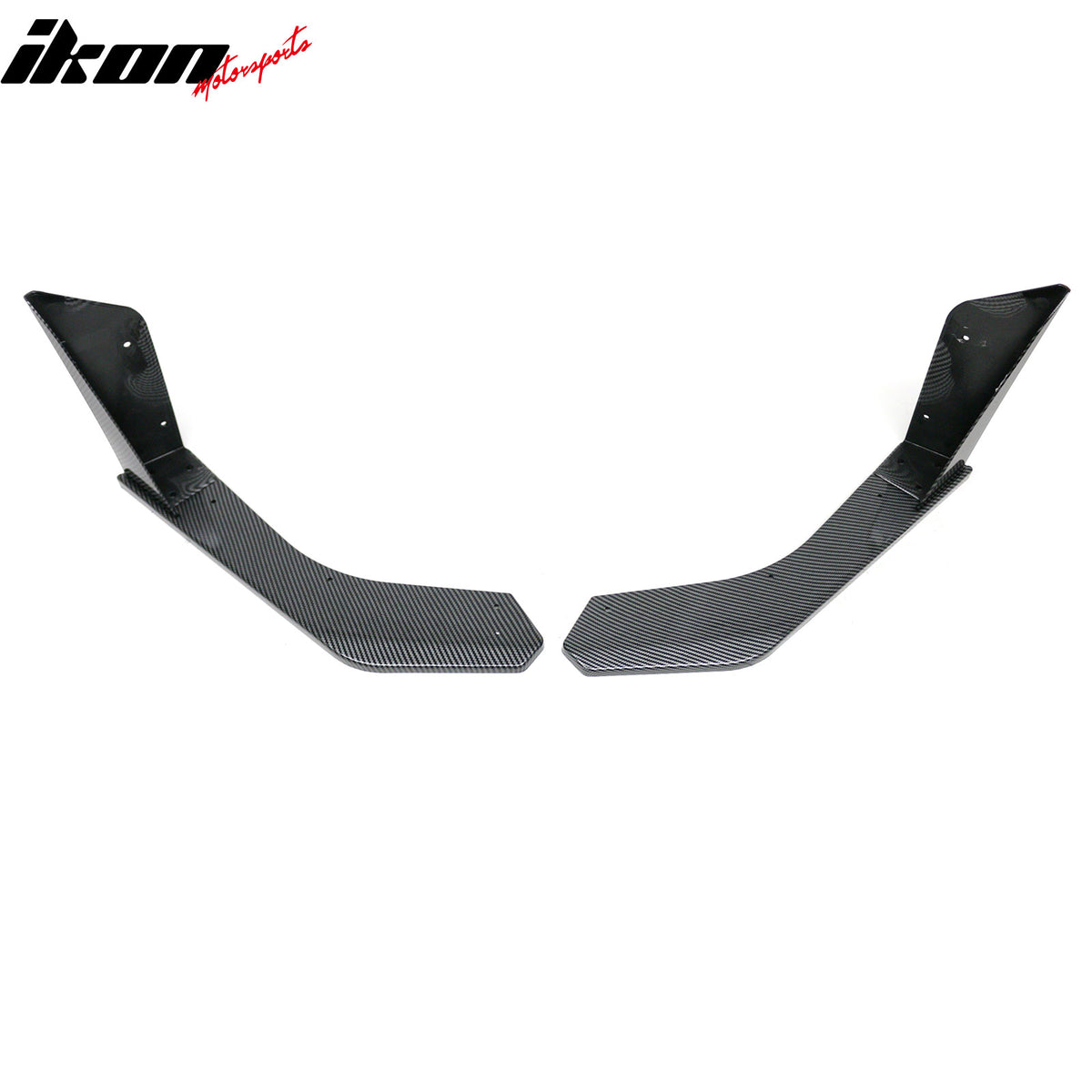 Fits 18-23 Ford Mustang Ecoboost/GT GT500 Front Winglets Carbon Fiber Print 2PCS