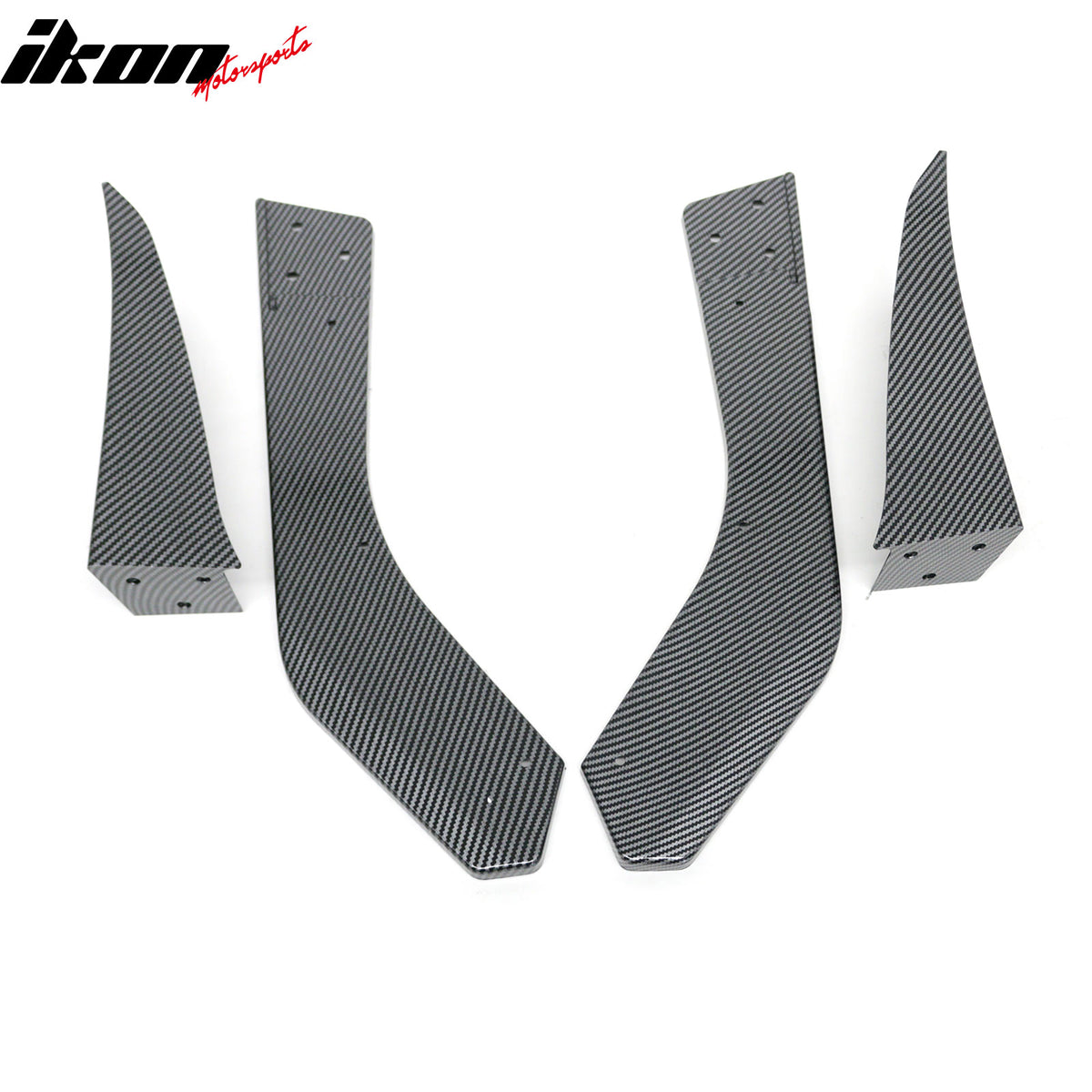 Fits 18-23 Ford Mustang Ecoboost/GT GT500 Front Winglets Carbon Fiber Print 2PCS