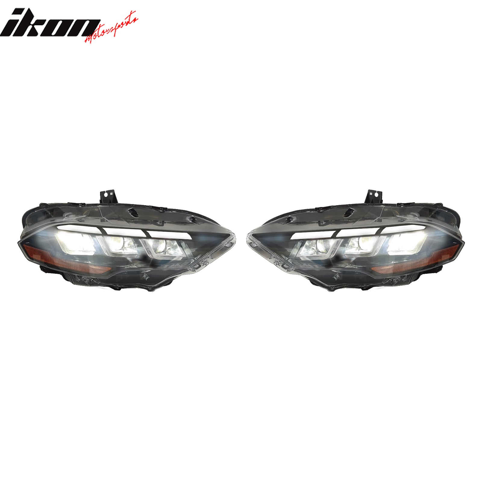 Fits 18-23 Ford Mustang EcoBoost V6 GT 2024 Style LED Headlights Lamp Pair