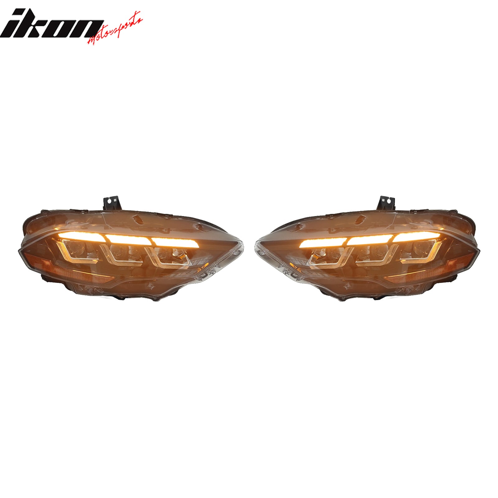 Fits 18-23 Ford Mustang EcoBoost V6 GT 2024 Style LED Headlights Lamp Pair