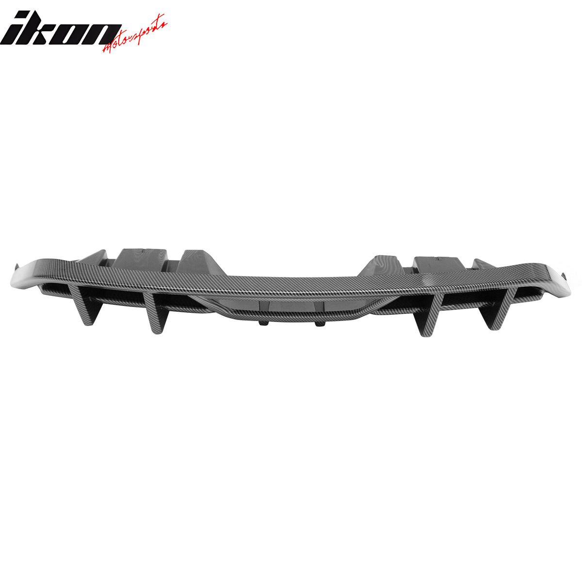 Fits 18-23 Ford Mustang Ecoboost IKON Rear Bumper Diffuser PP Carbon Fiber Print
