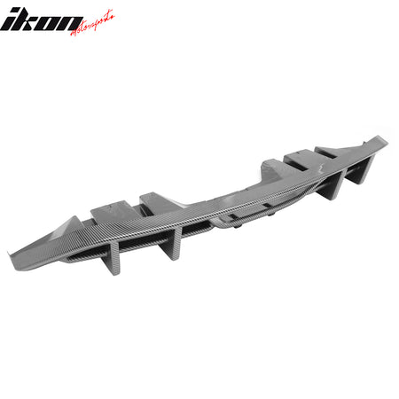 Fits 18-23 Ford Mustang Ecoboost IKON Rear Bumper Diffuser PP Carbon Fiber Print