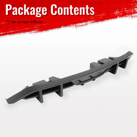 Fits 18-23 Ford Mustang Ecoboost IKON Style Rear Bumper Diffuser PP Matte Black