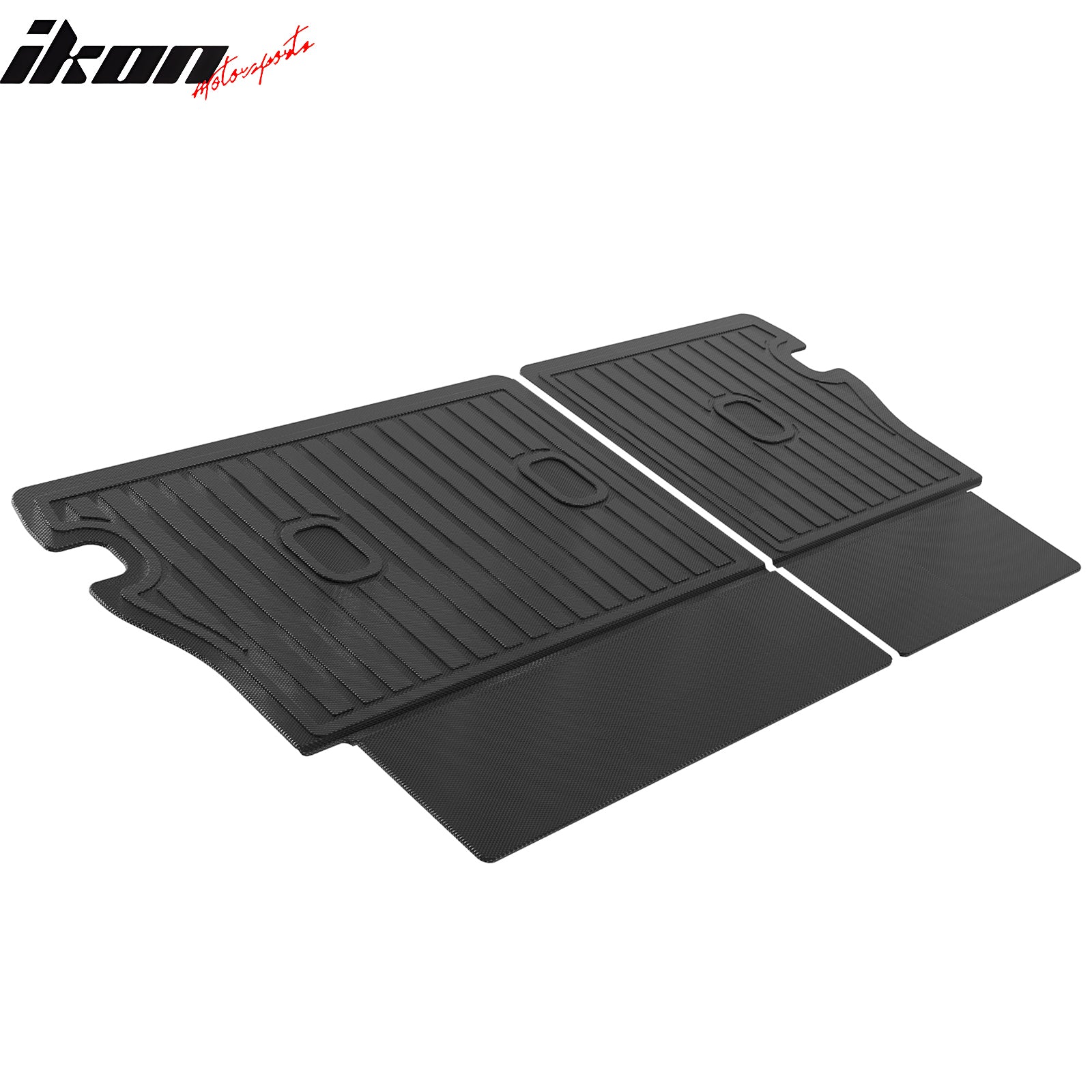 IKON MOTORSPORTS 3D TPE Backrest Mats, Compatible with 2018-2023 Hyundai Kona& 2019-2023 Kona Electric& 2022-2023 Kona N, All Weather Rear Seat Back Mat Cover Protector, Black
