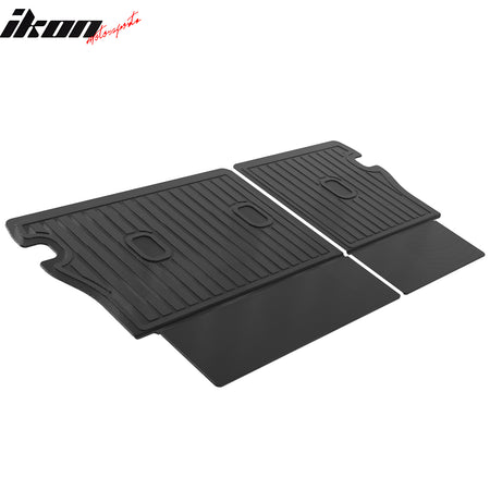 IKON MOTORSPORTS 3D TPE Backrest Mats, Compatible with 2018-2023 Hyundai Kona& 2019-2023 Kona Electric& 2022-2023 Kona N, All Weather Rear Seat Back Mat Cover Protector, Black