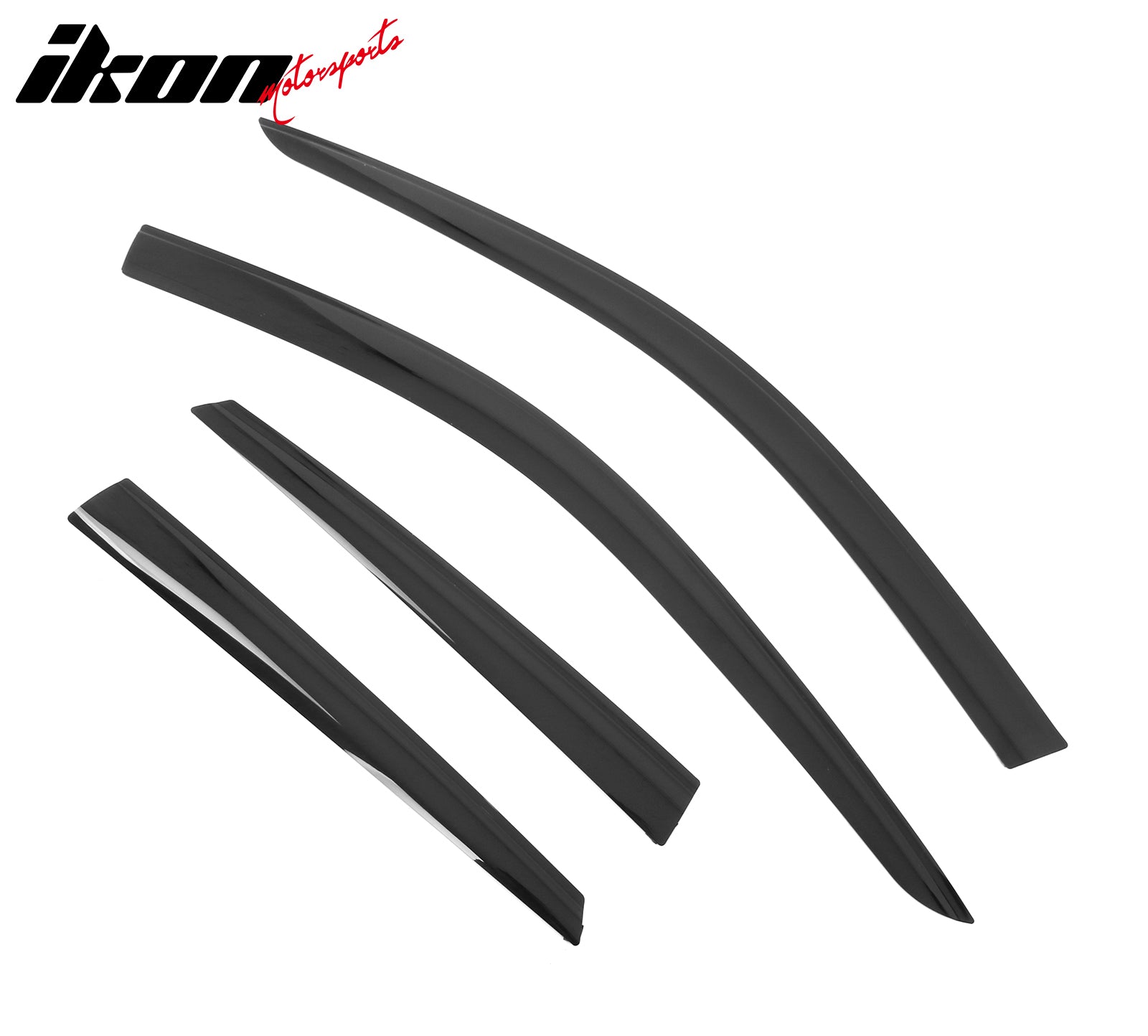 IKON MOTORSPORTS Tape on Low Profile Window Visors, Compatible with 2018-2024 Audi Q5 & SQ5 (Not Fit Sportback Models), Acrylic Smoke/Tinted Rain Guards, Side Window Wind Deflectors 4PCS