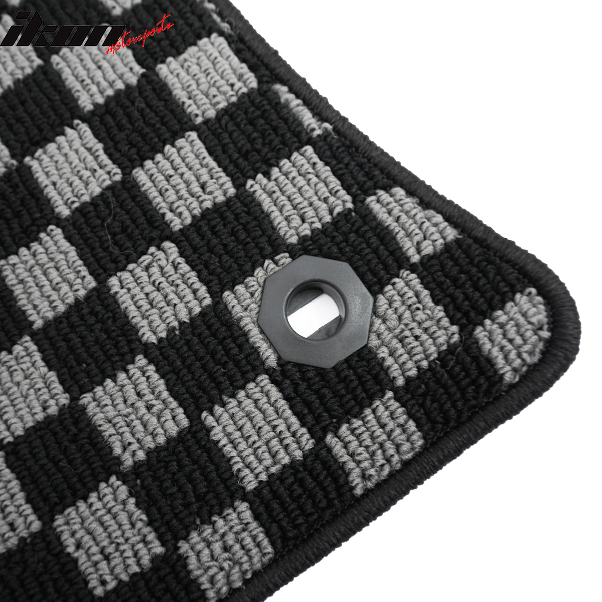Fits 18-24 Toyota Camry Floor Mats Non-Slip Carpets Checkered Black Gray Plaid