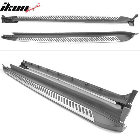 IKON MOTORSPORTS Running Boards Compatible with 2018-2024 BMW X3, Polish Aluminum Side Step Rail Nerf Bars